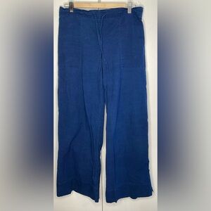 Maiwa indigo summer weight cotton drawstring pants lg.